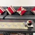 BHD 95,  Sofa Seven Seater (Black Leather) 75 Bd & Sofa Nine Seater (Fabric) 20BD)
