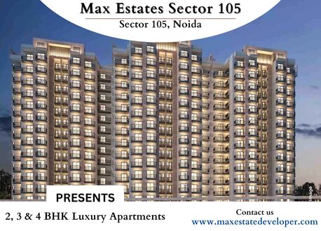 Noida, Real Estate For Sale, INR 20000000,  2 BR,  1234 Sq. Feet,  Max Estates Sector 105 Redefining Comfort And Connectivity In Noida