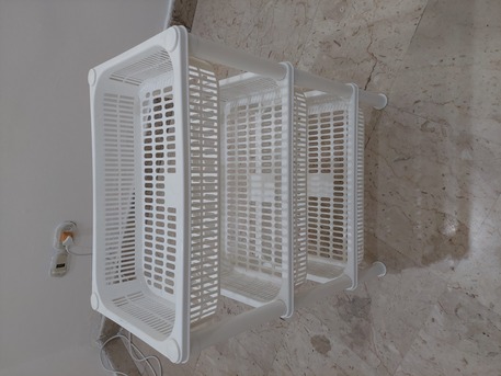 Dhahrat Laban, Household Items, SAR 35,  Multipurpose 3-Layer Plastic Storage Rack - Excellent Condition (Moving Sale)