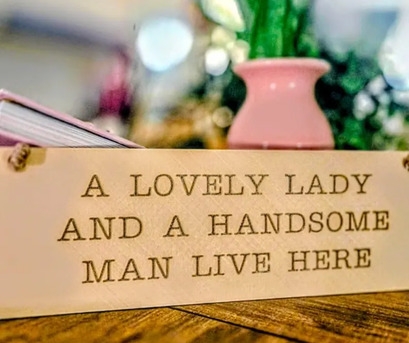 New York, Business, A Lovely Couple Lives Here &ndash; Charming Home Sign D?cor