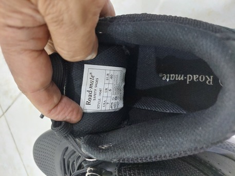 Dhahrat Laban, Clothing & Accessories, SAR 120,  Road Mate Black Safety Shoes - Steel Toe - Size 40 - One Time Use (Like New)