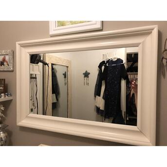 Dhahrat Laban, Furniture, SAR 90,  IKEA HEMNES White Mirror - 60cm X 90cm - Immaculate Condition (Like New)
