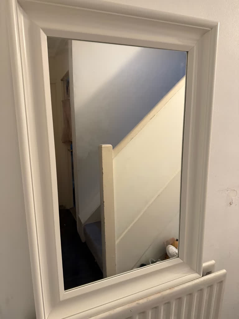 Dhahrat Laban, Furniture, SAR 90,  IKEA HEMNES White Mirror - 60cm X 90cm - Immaculate Condition (Like New)