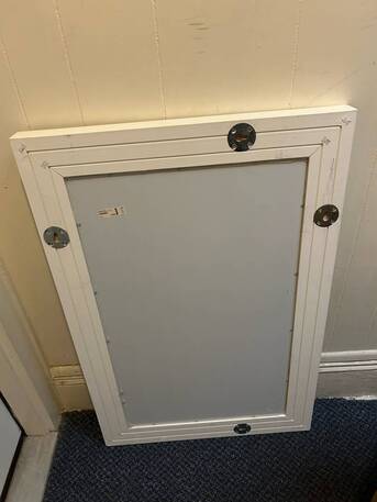 Dhahrat Laban, Furniture, SAR 90,  IKEA HEMNES White Mirror - 60cm X 90cm - Immaculate Condition (Like New)