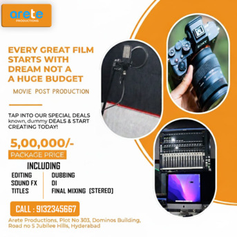 Hyderabad, Graphic Design, Movie Post Production Studio ( Editing, Sound Fx, Di, Dudding ), Hyderabad Telangana