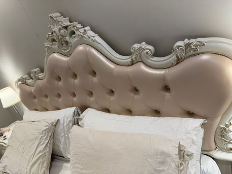 Riyadh, Furniture, SAR 3500,  Complete Luxury King Bedroom Set (Home Centre) + IKEA Lamps &ndash; Excellent Condition