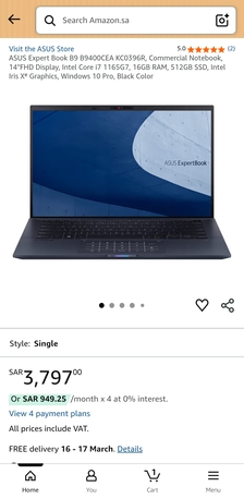 Al Murabba, Computers, SAR 2500,  Asus Laptop For Sale Not Even Used Just Box Opened