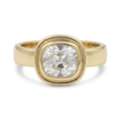 USD 1460,  Old Mine Cushion Lab Diamond Bezel Set Ring