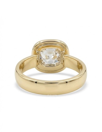 New York, Jewelry, USD 1460,  Old Mine Cushion Lab Diamond Bezel Set Ring