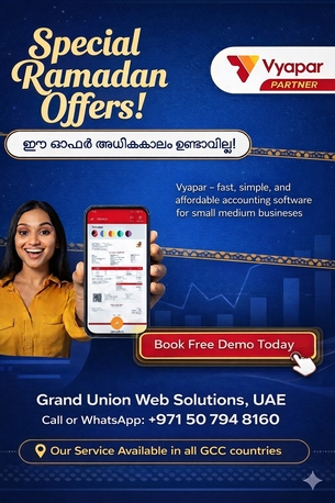 Abu Dhabi, Accounting, Vyapar App Software For Easy Accounting, Grand Union Web Solutions, UAE