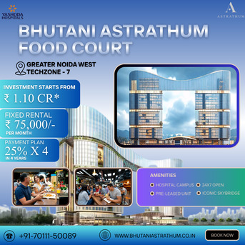 Noida, Shops, INR 11000000,  500 Sq. Feet,  Bhutani Astrathum Greater Noida | Premium Retail Investment