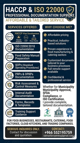 Jeddah, Training, HACCP/ISO 22000 Documentation Assistance
