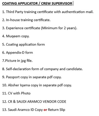 Jubail, Jobs, Coating Applicator