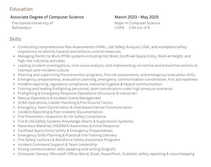 Jubail, Job Seekers, Infrastructure Safety Superviso