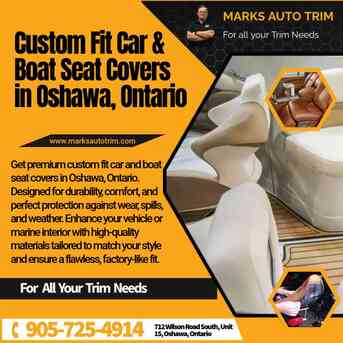 Toronto, Business, Custom Fit Car & Boat Seat Covers In Oshawa, Ontario