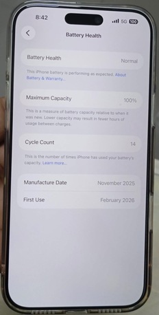 Tuwaiq, Mobile Phones, SAR 5400,  IPhone 17 Pro Max( Silver Color) Available For Sale Only 15 Days Used