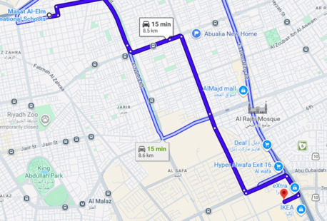 Al Rabwah, Rideshare, Required Pick From School Masat Al Elm - Rawdah To Exit 16.
