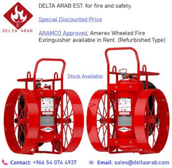Dammam, Technical, Aramco Approved, Wheeled Fire Extinguisher, 150 Lbs, Available In Best Price