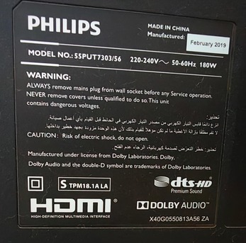 Mushrefah, Appliances, SAR 800,  55" Slim Philips SMART TV (Android/Google)