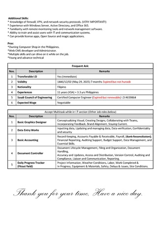 Riyadh, Job Seekers, IT Admin/Web Master Or Document Controller