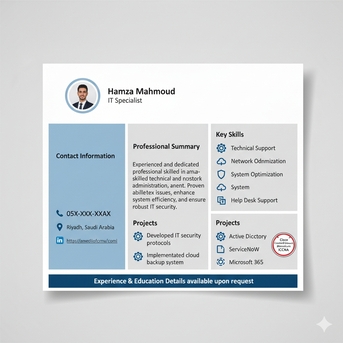 Riyadh, Job Seekers, Experienced IT Specialist Seeking A Position In Riyadh