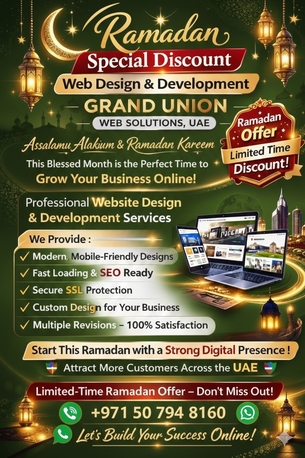 Muscat, Web Design & Development, Web Design And Development Services - Grand Union Web Solutions, UAE