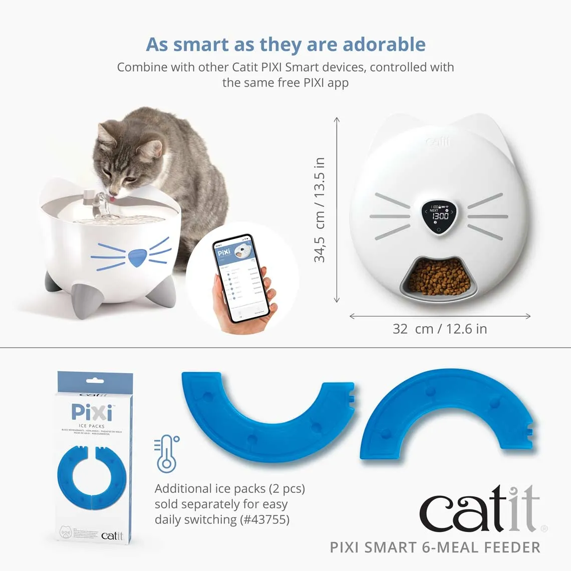 Mumbai, Pet Supplies, INR 7999,  Catit PIXI Smart 6-meal Feeder ,Automatic Feeder For Cats