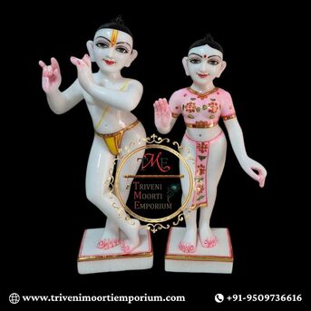 Jaipur, Collectibles, INR 25000,  Custom Made Iskcon Radha Krishna Marble Murti In India