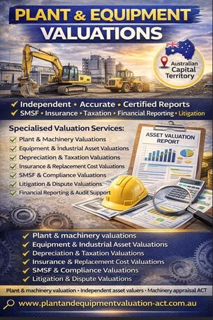 Sydney, Real Estate, Plant & Equipment Valuations | Independent Asset Valuers In ACT