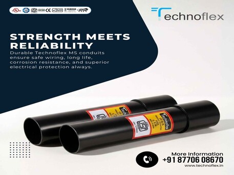 Vienna, Electrical & Plumbing, MS Conduit Pipes By TechnoFlex: Strong & Reliable Electrical Protection