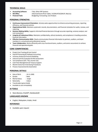 Riyadh, Job Seekers, CMA Qualified Accountant Seeking Job &ndash; Riyadh (Transferable Iqama)