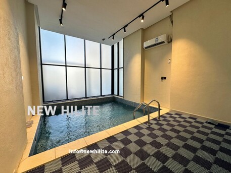 Salmiya, Apartments/Houses, KWD 1100/month,  Furnished,  3 BR,  Modern Furnished 3-Bedroom Duplex For Rent In Kuwait With Pool, Gym & Rooftop Lounge