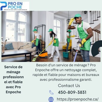 Montreal, Farm/Garden, Service De M?nage Professionnel Et Fiable Avec Pro Enpoche
