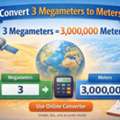 3 Megameters To Meters Converter Online