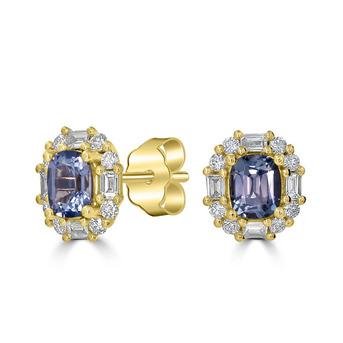 New York, Jewelry, USD 1547,  For Sale: 1.09ct Spinel Diamond Earrings In 14K Gold