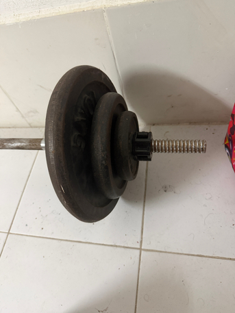 Al Khobar Al Shamalia, Sporting Goods, SAR 150,  10kg Barbel Rod+35kg Plates(10kg 2nos+5kg 2nos+1.75kg 2nos