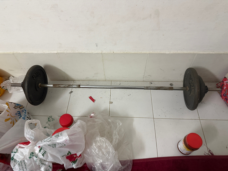 Al Khobar Al Shamalia, Sporting Goods, SAR 150,  10kg Barbel Rod+35kg Plates(10kg 2nos+5kg 2nos+1.75kg 2nos
