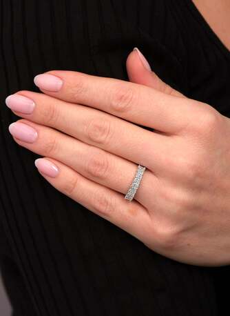 London, Jewelry, GBP 1450,  Comfort Fit Mini Radiant Diamond Engagement Bands For Women