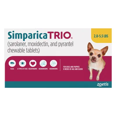 New York, Pet Supplies, USD 100,  Simparica Trio Chewable Tablet For Dogs - Flea, Tick & Heartworm Control - Get Up To 70% O