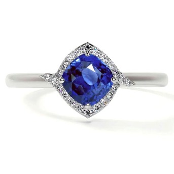 New York, Jewelry, USD 2181,  Buy Sapphire And Diamond Ring Online With Certified Quality At GemsNY