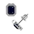 USD 2784,  Get 3.88cttw Blue Sapphire & Round Diamond Gemstone Earrings Online