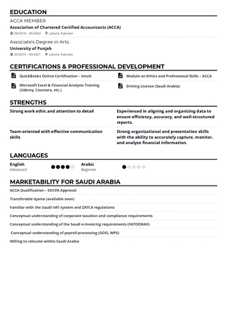 Riyadh, Job Seekers, ACCA Accountant Seeking Opportunity | Transferable Iqama | KSA