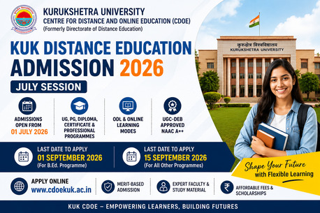 Noida, Career Counseling, KUK DDE Admission 2026 | Apply Now &ndash; Last Date Ending Soon