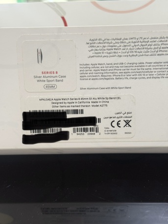 Riyadh, Mobile Phones, SAR 899,  Apple Watch Series 8 (45mm) Gps + Cellular Aluminum Silver/White