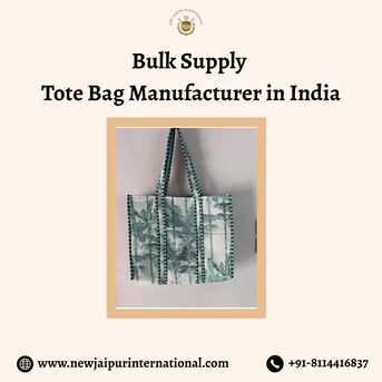 Jaipur, Collectibles, INR 2275,  Bulk Supply Tote Bag Manufacturer In India