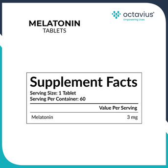 Ahmedabad, Health & Beauty Items, Melatonin Tablets | Anti-Stress | Sleep Enhancement - Octavius Pharma