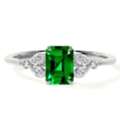 USD 7540,  Purchess 1.43cttw Emerald Green Ring With Round & Marquise Diamonds