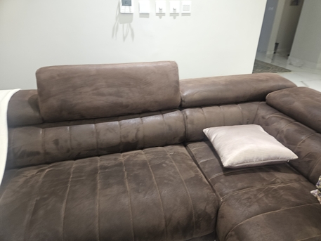 Al Sadafa, Furniture, SAR 1400,  L Shape Brown Modern Sofa