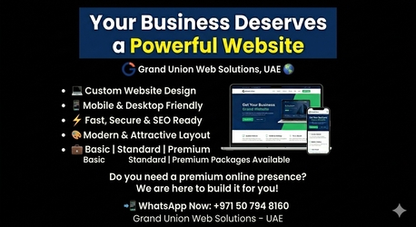 Dubai, Web Design & Development, Website Design And Development - Grand Union Web Solutions, UAE