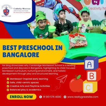 Bangalore, Education, Best Preschool In Bangalore